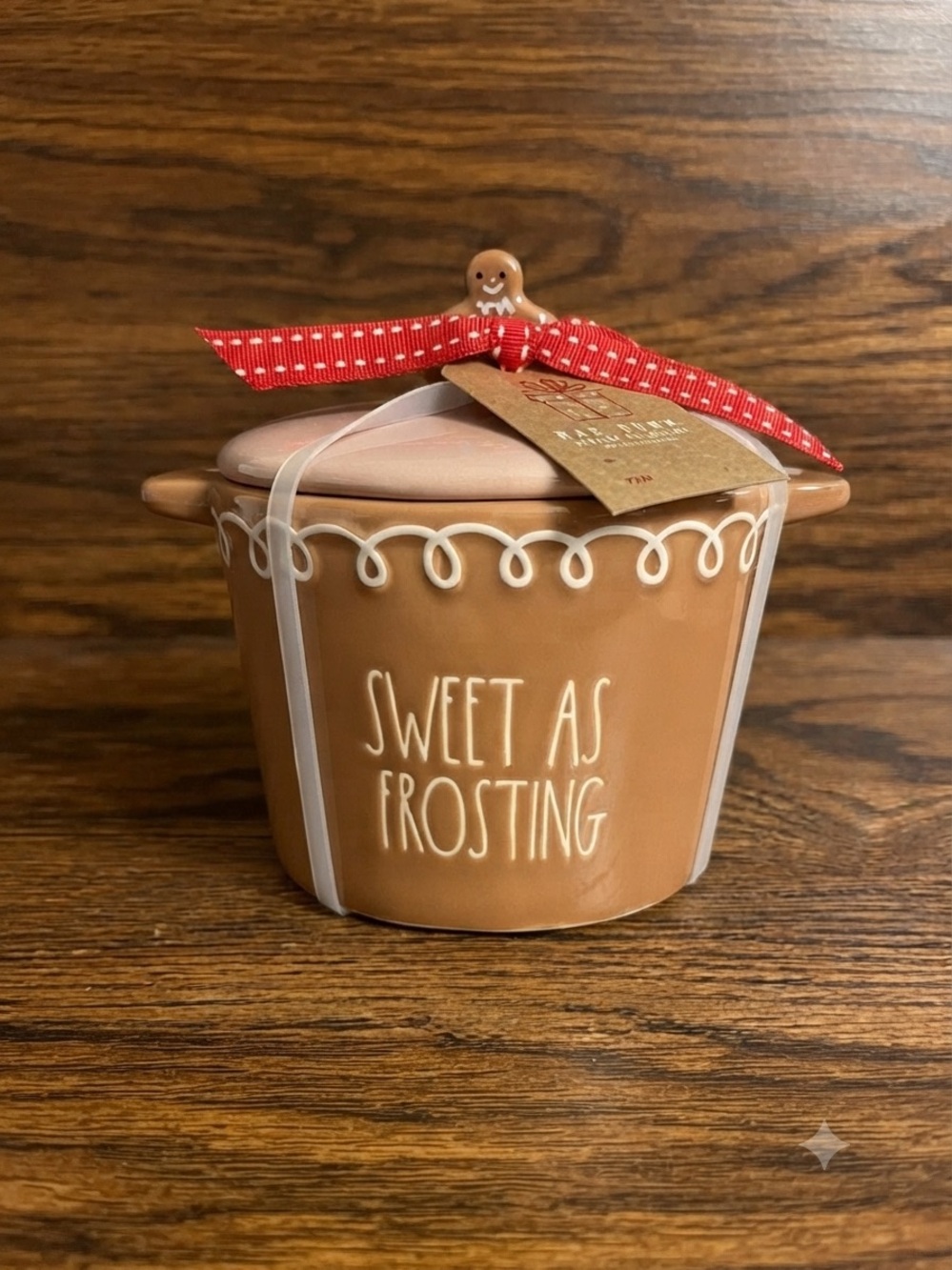 Rae Dunn Sweet As Frosting Ceramic Mini-Baker Gingerbread Christmas NWT